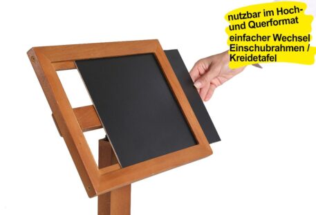 Holz Kreidetafel drehbar REILLE - Einschubrahmen